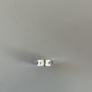Silver Lightning Bolt Ring